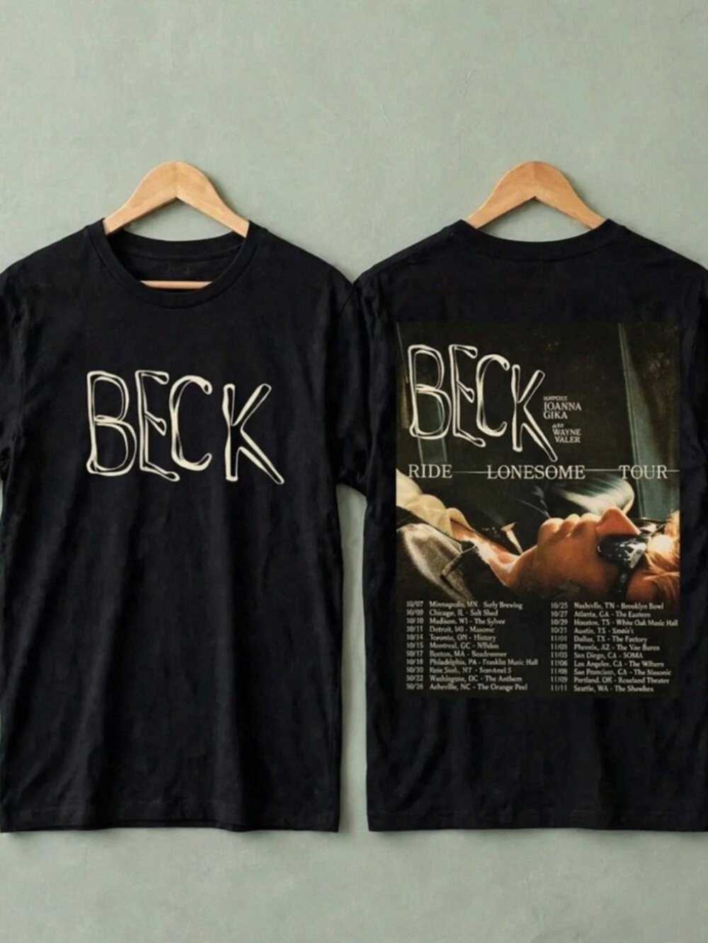Beck Ride Lonesome Tour 2026 Black Two-Sided Graphic T-Shirt S-4XL [Reprint]